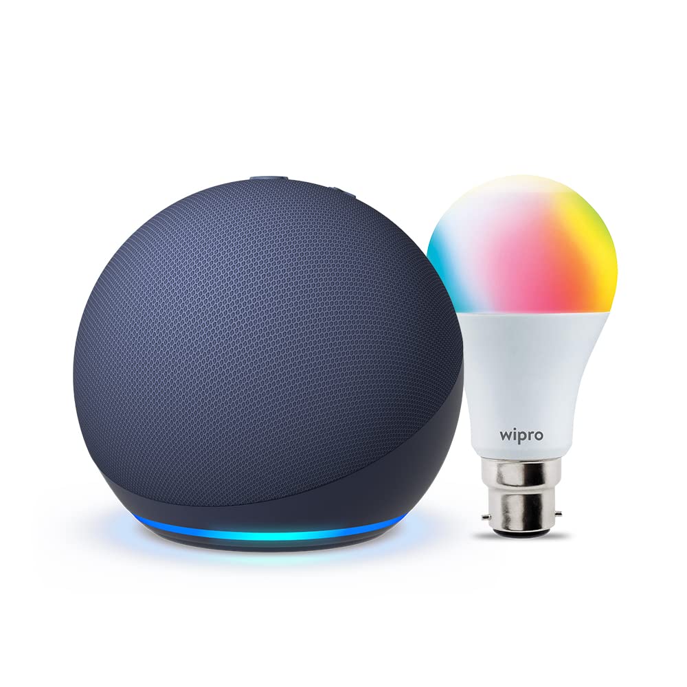 Amazon Echo Dot (5th Gen, Black) Combo with Wipro 16A Smart Plug
