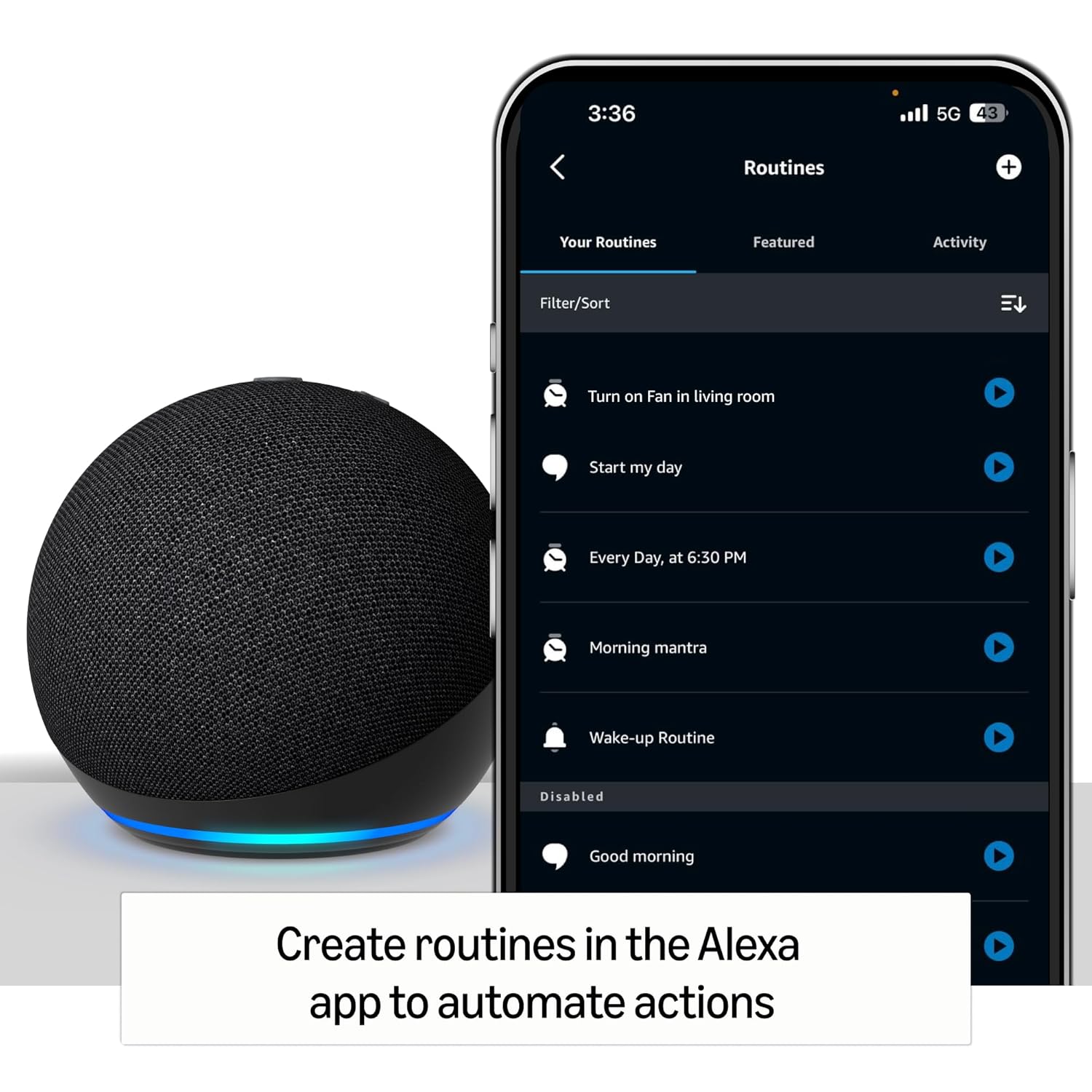 Amazon Echo Dot (5th Gen, Black) Combo with Wipro 16A Smart Plug