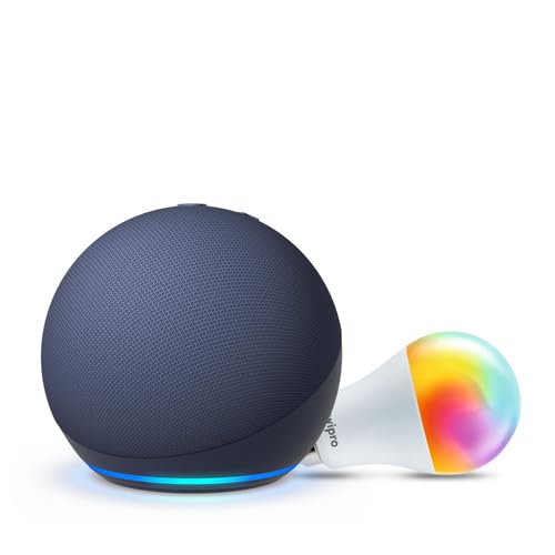 Amazon Echo Dot (5th Gen, Black) Combo with Wipro 16A Smart Plug