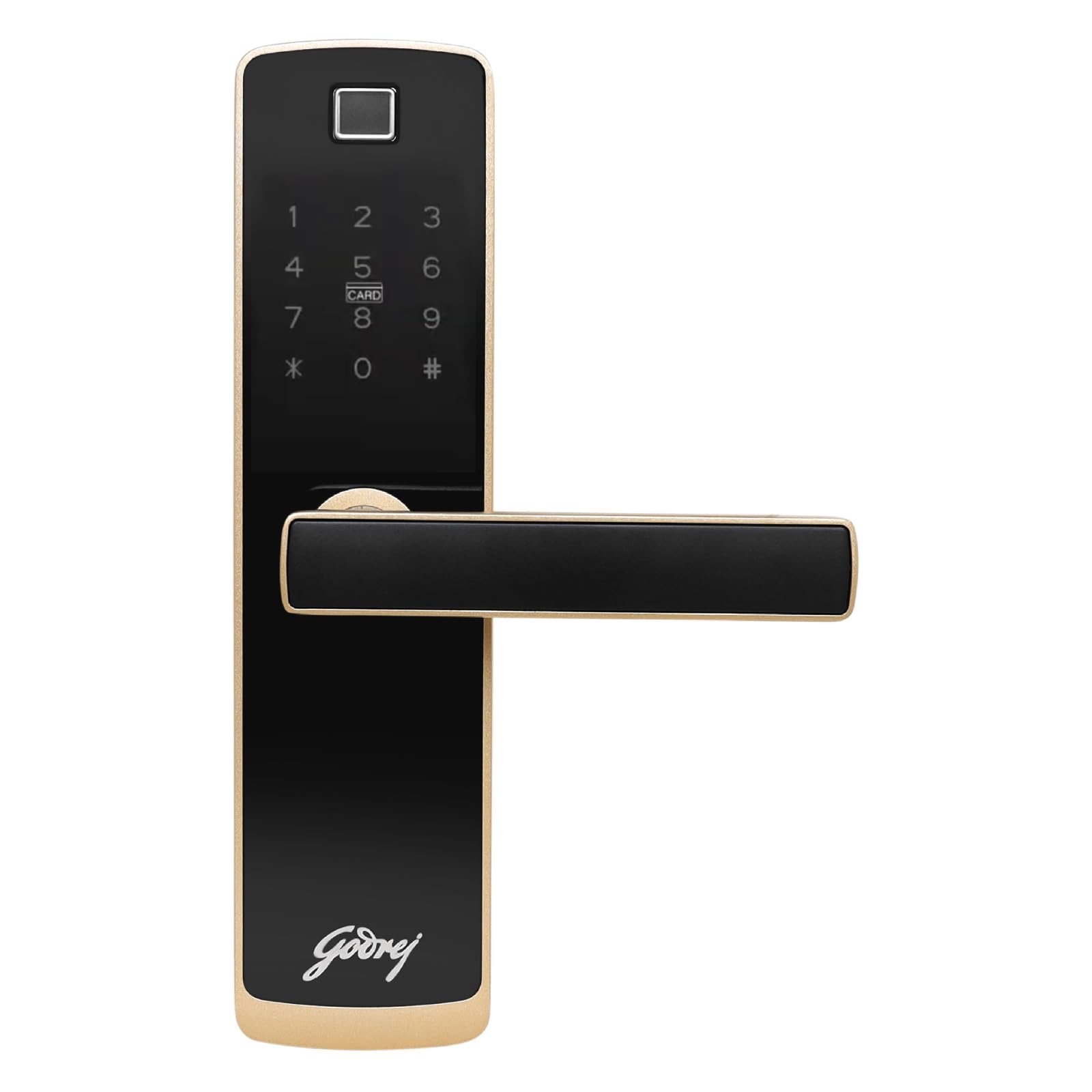 Godrej Smart Lock | Catus Connect | 5 in 1 Access | WiFi |Fingerprint |RFID Card | PIN Access| Key|3 Strong Locking Dead Bolts | Main Door Digital Lock | Rose Gold | 3 Yr Warranty | Free Installation