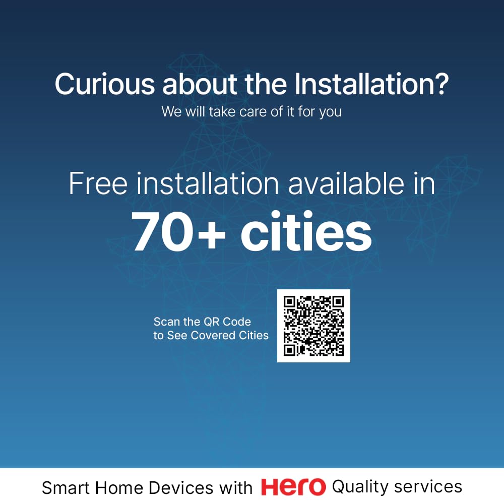 Qubo Smart Wi-Fi Video Doorbell Pro 2K from Hero Group | Instant Phone Visitor Video Call | Intruder Alarm | 3MP 1296P Resolution | 2-Way Talk | NightPulse Vision