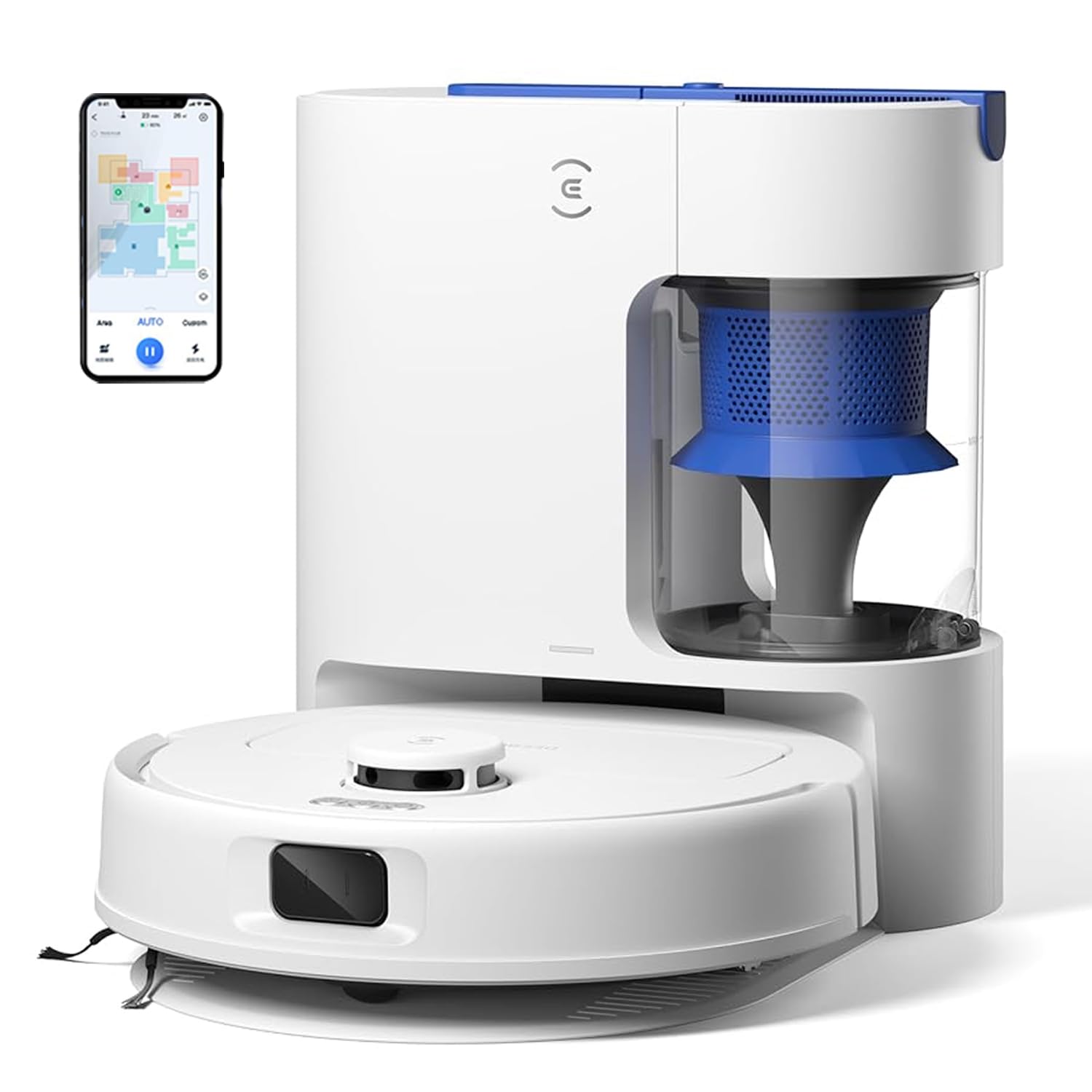 ECOVACS DEEBOT N20 PRO 2 in 1 Robotic Vacuum Cleaner & Mop, 8000 Pa Suction, Covers 3500+ Sq.Ft, Anti-Hair Tangle, Intelligent TrueMapping, Ozmo Vibrating Mop, Wet & Dry Cleaning, 300 Minutes Run-Time