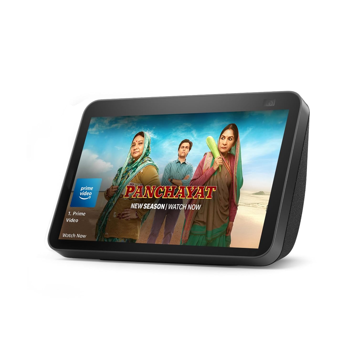 Amazon Echo Show 8 (2nd Gen) Black with Qubo Smart 360 3MP 1296p WiFi CCTV Security Camera