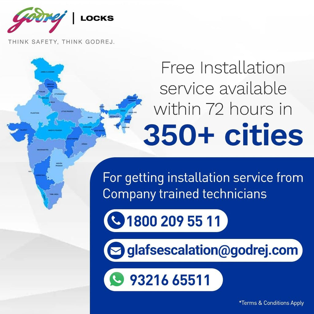 Godrej Smart Lock | Catus Connect | 5 in 1 Access | WiFi |Fingerprint |RFID Card | PIN Access| Key|3 Strong Locking Dead Bolts | Main Door Digital Lock | Rose Gold | 3 Yr Warranty | Free Installation