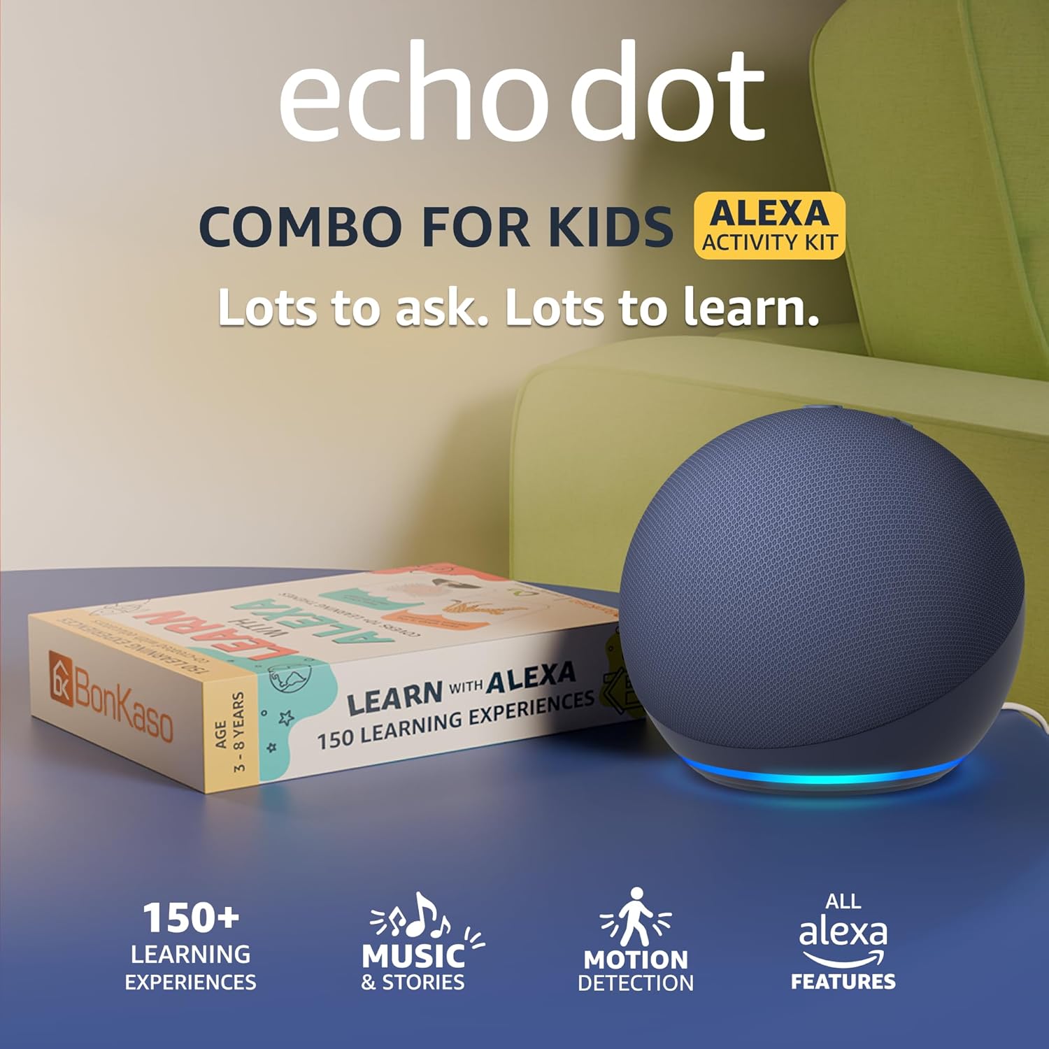 Amazon Echo Dot (5th Gen, Black) Combo with Wipro 16A Smart Plug
