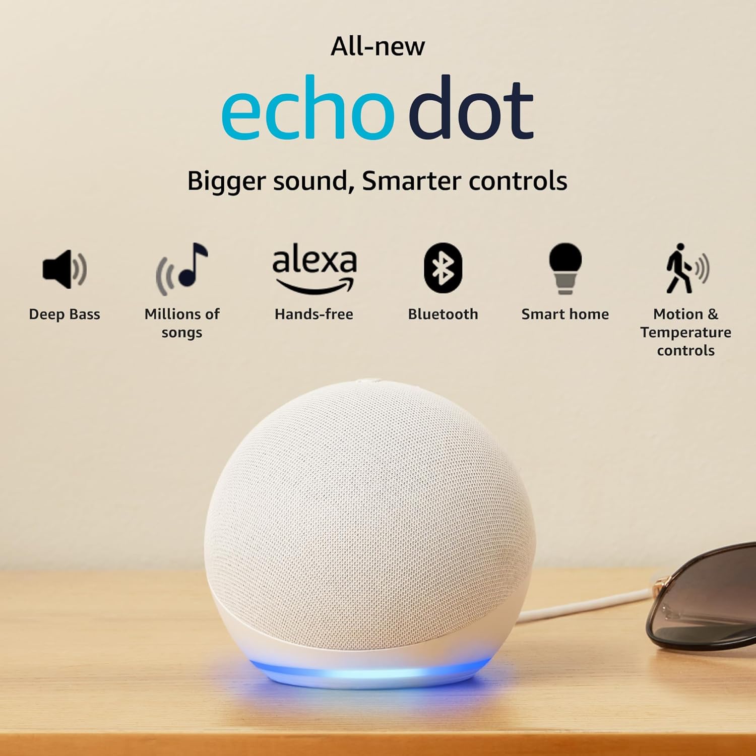 Amazon Echo Dot (5th Gen, Black) Combo with Wipro 16A Smart Plug