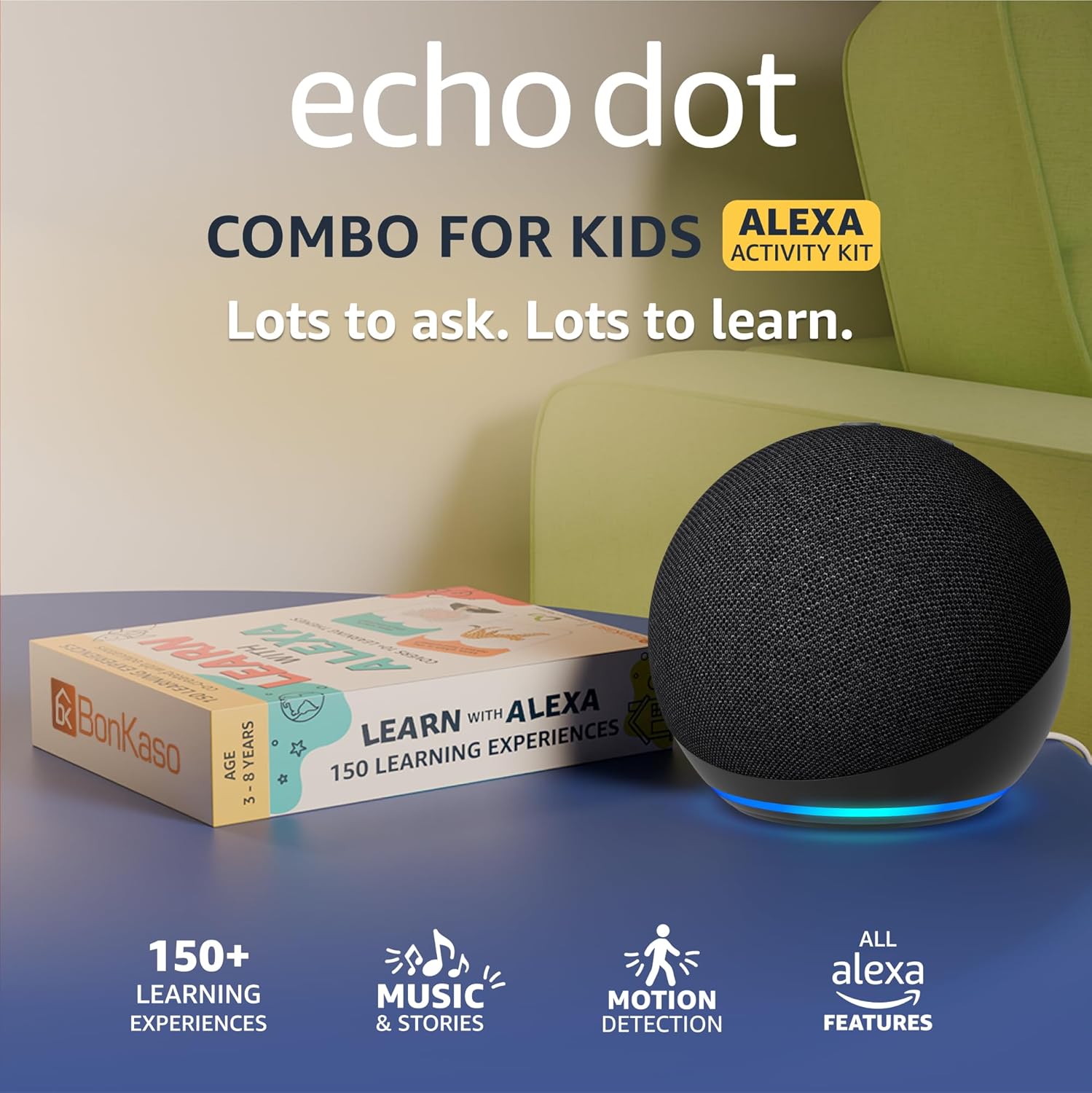 Amazon Echo Dot (5th Gen, Black) Combo with Wipro 16A Smart Plug