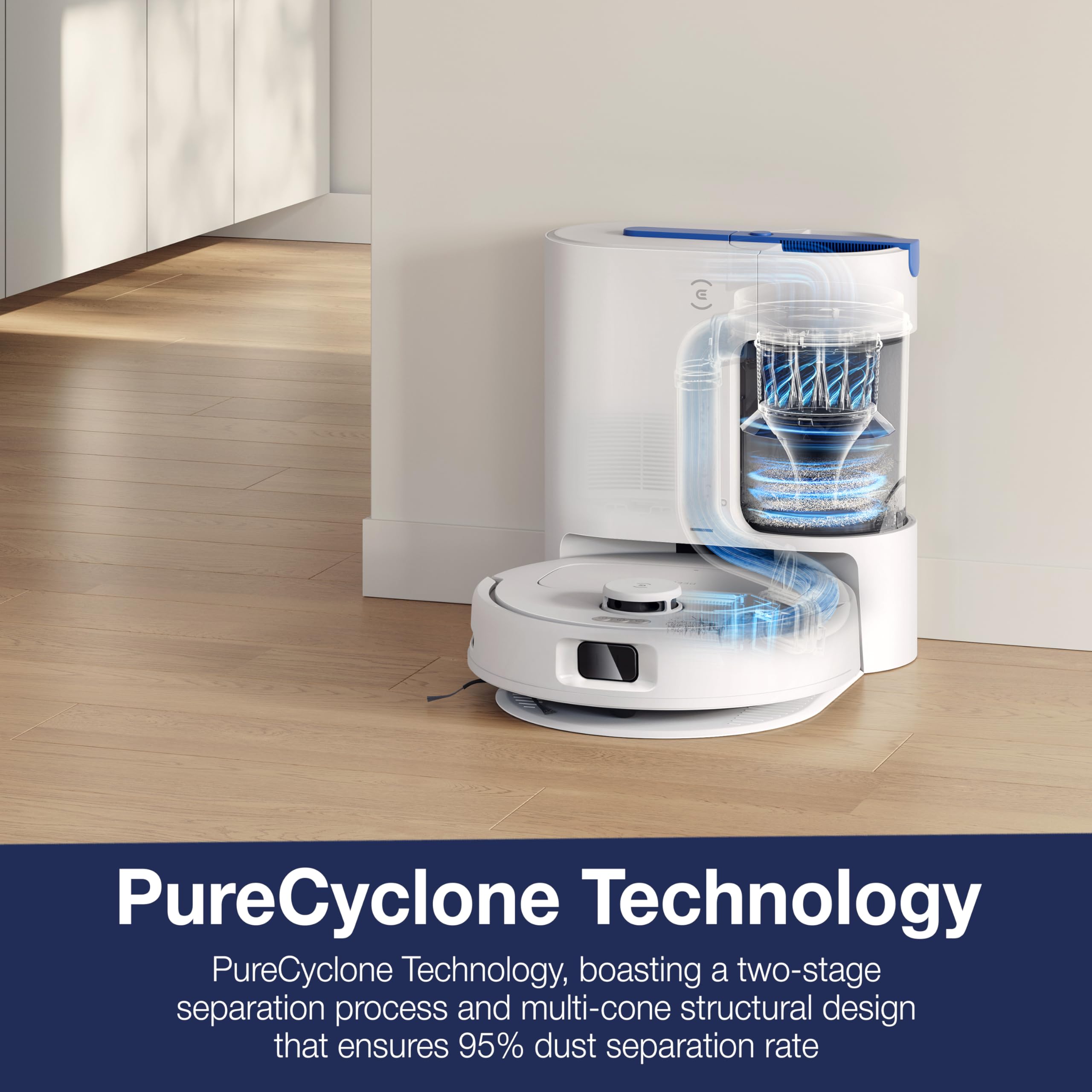 ECOVACS DEEBOT N20 PRO 2 in 1 Robotic Vacuum Cleaner & Mop, 8000 Pa Suction, Covers 3500+ Sq.Ft, Anti-Hair Tangle, Intelligent TrueMapping, Ozmo Vibrating Mop, Wet & Dry Cleaning, 300 Minutes Run-Time