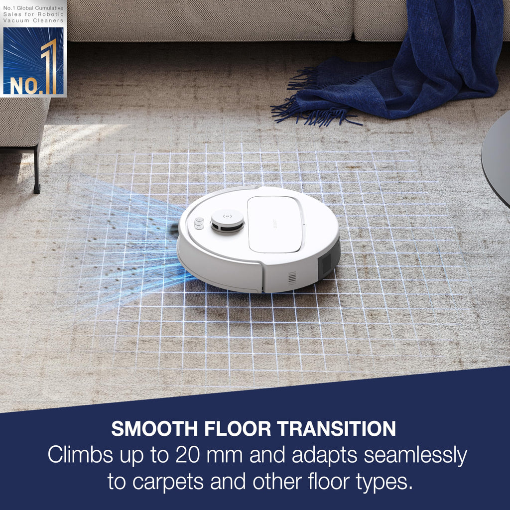 ECOVACS DEEBOT N20 PRO 2 in 1 Robotic Vacuum Cleaner & Mop, 8000 Pa Suction, Covers 3500+ Sq.Ft, Anti-Hair Tangle, Intelligent TrueMapping, Ozmo Vibrating Mop, Wet & Dry Cleaning, 300 Minutes Run-Time